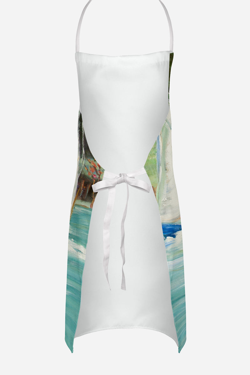 Boats on the Bay Sailboats Apron – Artist-Designed Kitchen, BBQ & Craft Apron JMK1291APRON
