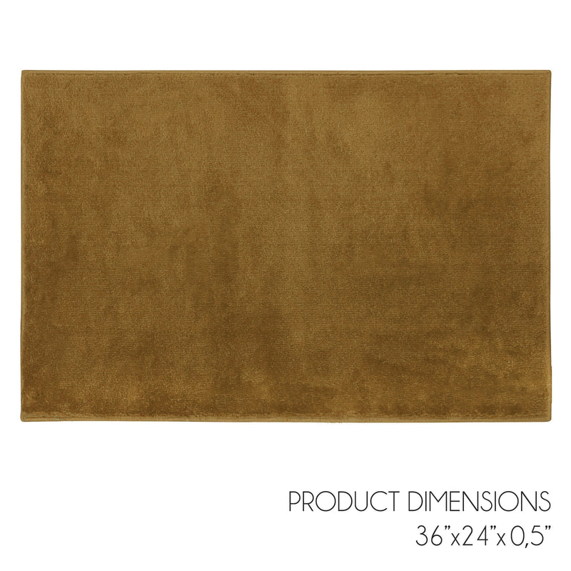 Sussex Home, Landing Rug, Slip Resistant Indoor Carpets Includes Adhesive Tape  2' x 3'-Solid Collection |Brown