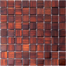Bronze 11x11 Glossy Matte Square Glass Mosaic Tile (5 pack, 4.43 sq ft/case)