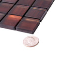 Bronze 11x11 Glossy Matte Square Glass Mosaic Tile (5 pack, 4.43 sq ft/case)