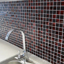 Jam Red 11x11 Glossy Matte Square Glass Mosaic Tile (5 pack, 4.43 sq ft/case) - Sample