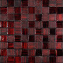 Jam Red 11x11 Glossy Matte Square Glass Mosaic Tile (5 pack, 4.43 sq ft/case)