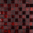 Jam Red 11x11 Glossy Matte Square Glass Mosaic Tile (5 pack, 4.43 sq ft/case) - Sample