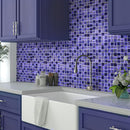 Purple 11x11 Glossy Matte Square Glass Mosaic Tile (5 pack, 4.43 sq ft/case)