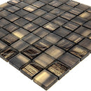 Brown 11x11 Square Glossy Matte Glass Mosaic Tile (5 pack, 4.43 sq ft/case) - Sample
