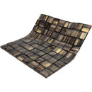 Black 11x11 Glossy Matte Square Glass Mosaic Tile (5 pack, 4.43 sq ft/case)