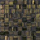 Brown 11x11 Square Glossy Matte Glass Mosaic Tile (5 pack, 4.43 sq ft/case) - Sample