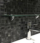 Black 11x11 Glossy Matte Square Glass Mosaic Tile (5 pack, 4.43 sq ft/case)