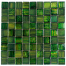 Emerald Green 11x11 Glossy Matte Square Glass Mosaic Tile (5 pack, 4.43 sq ft/case) - Sample