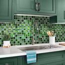 Emerald Green 11x11 Glossy Matte Square Glass Mosaic Tile (5 pack, 4.43 sq ft/case)