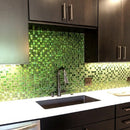 Emerald Green 11x11 Glossy Matte Square Glass Mosaic Tile (5 pack, 4.43 sq ft/case)