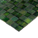 Emerald Green 11x11 Glossy Matte Square Glass Mosaic Tile (5 pack, 4.43 sq ft/case) - Sample