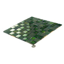 Emerald Green 11x11 Glossy Matte Square Glass Mosaic Tile (5 pack, 4.43 sq ft/case)