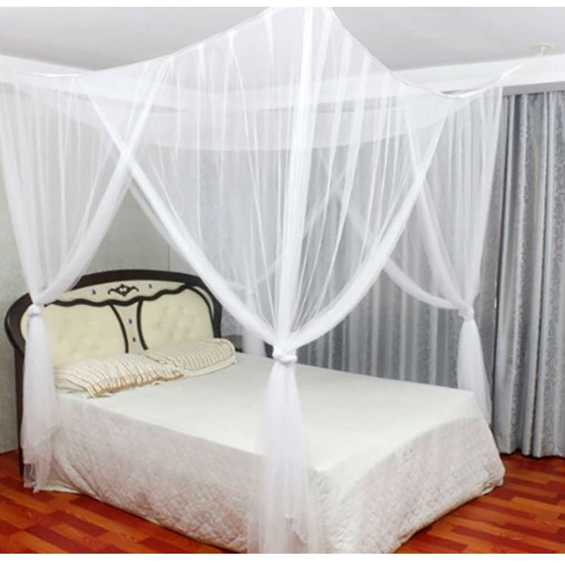 White Mosquito Net Bed Canopy Mesh Netting - size Full Queen King, photo 2 of 2