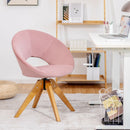 Swivel Accent Chair with Oversized Upholstered Seat for Home Office