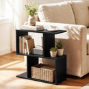 24 Inch 3-Tier Geometric Bookshelf with Thick Foot Pads
