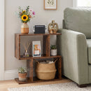 24 Inch 3-Tier Geometric Bookshelf with Thick Foot Pads