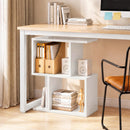 24 Inch 3-Tier Geometric Bookshelf with Thick Foot Pads
