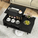 Lift Top Coffee Table with Storage and Hidden Compartment