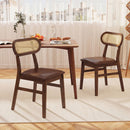 Indoor Mid Century Wood Dining Chairs Set of 2 for Dining Room
