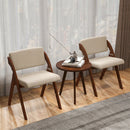 Set of 2 Folding Kitchen Dining Chairs with Rubber Wood Legs