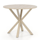 36 Inch Wood Dining Table with Intersecting Pedestal Base for 2-4 People