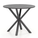 36 Inch Wood Dining Table with Intersecting Pedestal Base for 2-4 People