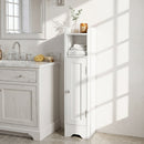 Slim Bathroom Cabinet Corner with 1 Door and Adjustable Shelves