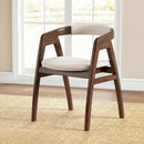 Leisure Bamboo Dining Chair with Curved Back and Anti-slip Foot Pads-Natural
