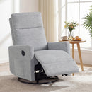 Swivel Rocking Chair 360° Nursery Reclining Rocker Armchair with Cushioned Back