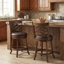26 Inch Counter Height Bar Stools Set of 2 with Rubber Wood Frame