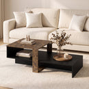 2-Tier Coffee Table with Open Storage Shelf