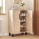 5-Tier Shoe Storage Cabinet Freestanding Wooden Shoe Rack Organizer