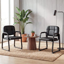 Waiting Room Guest Chairs Set of 4 Leather Office Reception Chairs