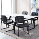 Waiting Room Guest Chairs Set of 4 Leather Office Reception Chairs