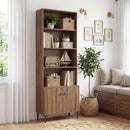 Giantex Bookshelf with Doors and 2 Anti-Tipping Kits for Home Office