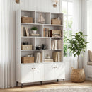 Bookshelf with 4 Doors and 2 Anti-Tipping Kits for Home Office