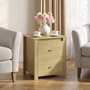 2-Drawer Nightstand with Storage for Bedroom & Living Room