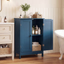 Bathroom Floor Storage Double Door Cupboard Cabinet