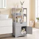 Bathroom Floor Cabinet with Open Shelves and Drawer