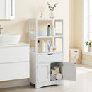 Bathroom Floor Cabinet with Open Shelves and Drawer