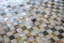 Beige Brown White 12x12 Polished Square Shell Mother of Pearl Mosaic Tile (20 pack, 19.34 sq ft/case)