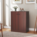 2-Door Modern Floor Storage Cabinet with 3-Tier Shelf