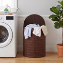 19 Gallon Bamboo Laundry Hamper with Zippered Lid