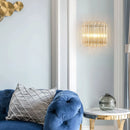 Modern Crystal Rod Brass Wall Sconce