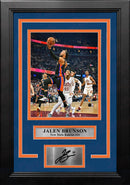 Jalen Brunson in Action New York Knicks 8" x 10" Framed Basketball Photo with Engraved Autograph by Dynasty Sports & Framing