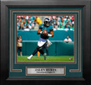 Jalen Hurts in Action Philadelphia Eagles 8" x 10" Framed Football Photo by Dynasty Sports & Framing