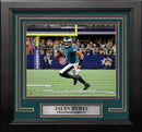 Jalen Hurts Running Action Philadelphia Eagles 11" x 14" Framed Football Photo by Dynasty Sports & Framing