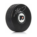Jamie Drysdale Autographed Philadelphia Flyers Hockey Logo Puck by Dynasty Sports & Framing