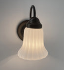 Fluted Milk Glass Wall Sconce